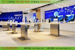 中国移动上海分公司苹果手机柜,挂墙式配件柜,收银台生产厂家
